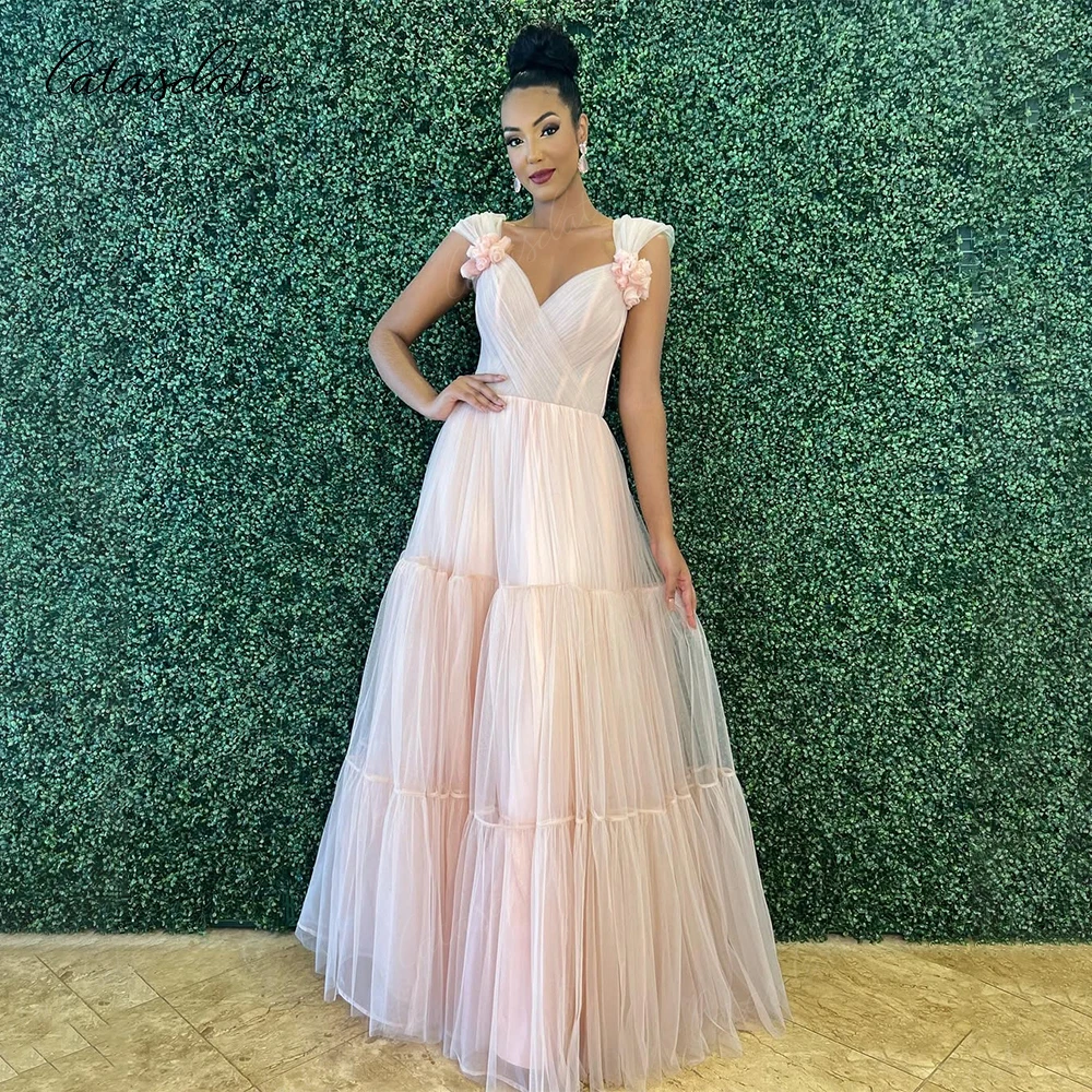 Catasdate A Line Evening Dresses 3D Flowers Party Dresses Customized Formal Prom Special Occasion Dresses vestidos de fiesta
Catasdate A Line Evening Dresses 3D Flowers Party Dresses Customized Formal Prom Special Occasion Dresses vestidos de fiesta