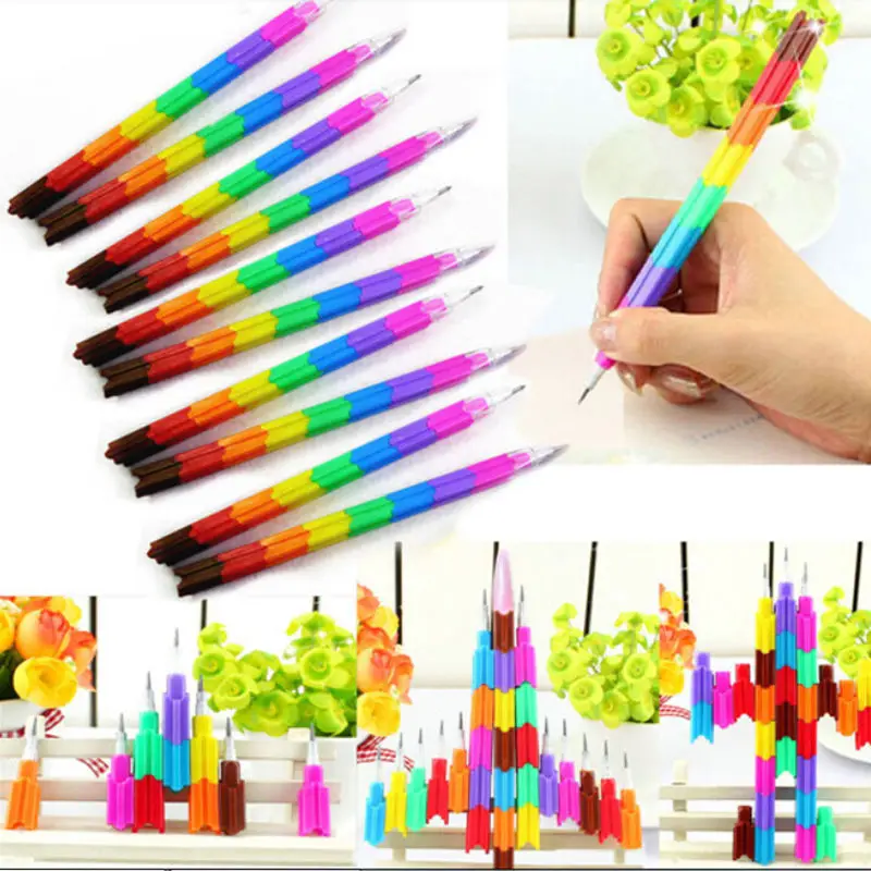 2/5pc Stacker Swap Pencils Building Block Non-Sharpening Pencil Bullet Pencil for Kids Gifts 14cm Colorful Wooden Pens
2/5pc Stacker Swap Pencils Building Block Non-Sharpening Pencil Bullet Pencil for Kids Gifts 14cm Colorful Wooden Pens