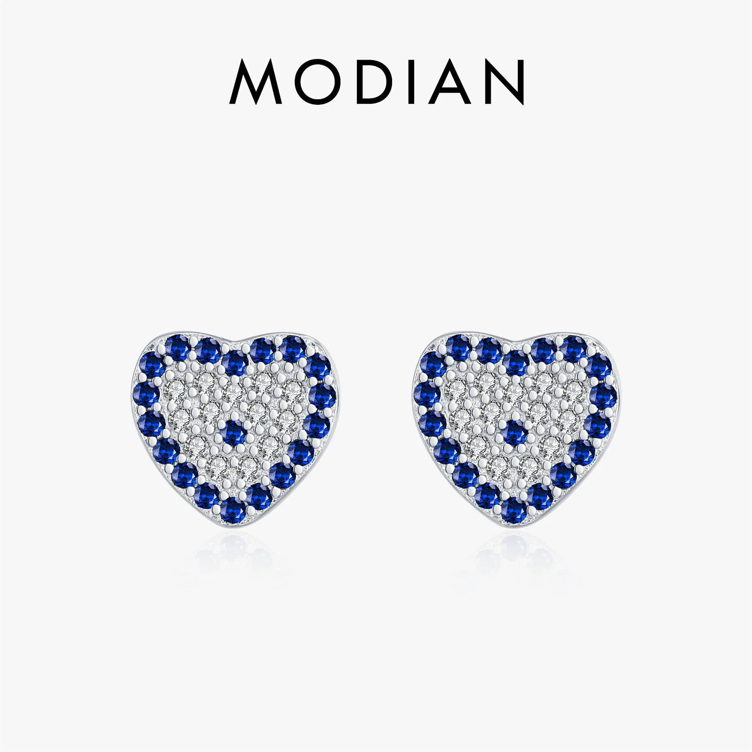 MODIAN 925 Sterling Silver Exquisite Heart Blue Eyes Cubic Zirconia Stud Earrings For Women Party Fine Jewelry
MODIAN 925 Sterling Silver Exquisite Heart Blue Eyes Cubic Zirconia Stud Earrings For Women Party Fine Jewelry