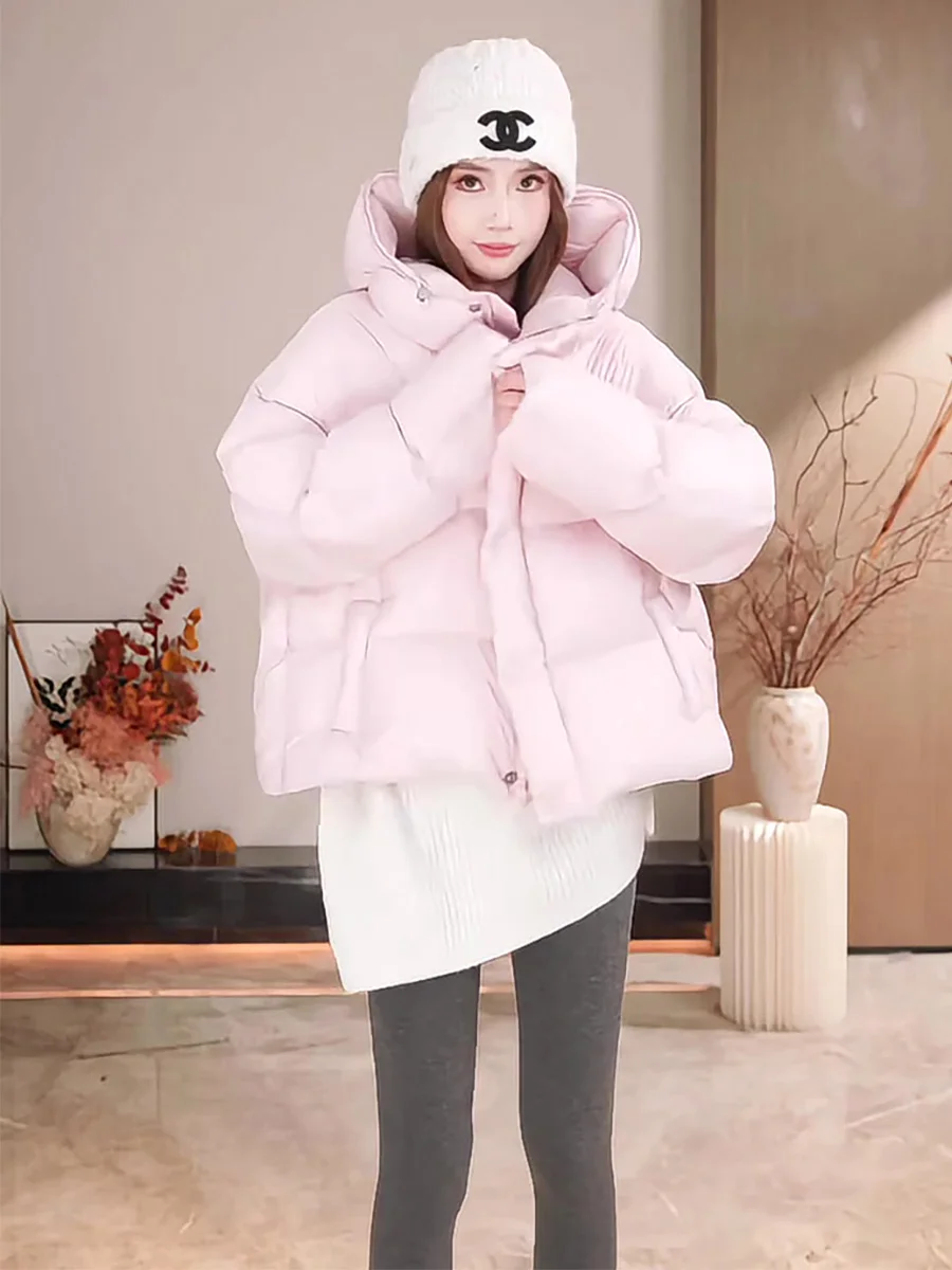 New National Stand Thiened White Du down Puffer Coat ort Sle Pink Hooded Women's Winter Casual Faion Warm Coat
New National Stand Thiened White Du down Puffer Coat ort Sle Pink Hooded Women's Winter Casual Faion Warm Coat