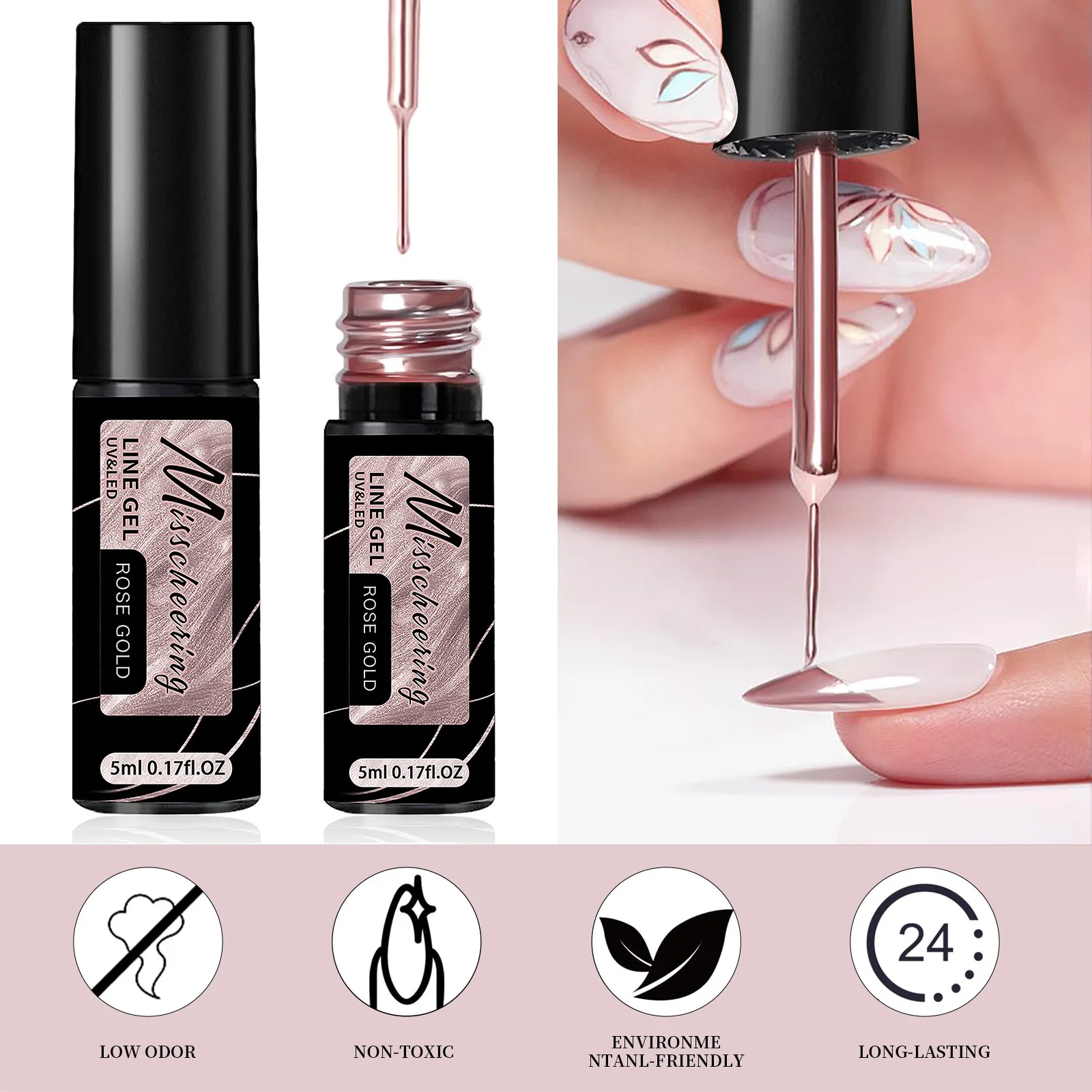 Metallic Gel Liner Nail,3D Effect Gel Nail Polish,Metal Painted Drawing Stripper Gelpolish Curing Requires for Home Salon
Metallic Gel Liner Nail,3D Effect Gel Nail Polish,Metal Painted Drawing Stripper Gelpolish Curing Requires for Home Salon