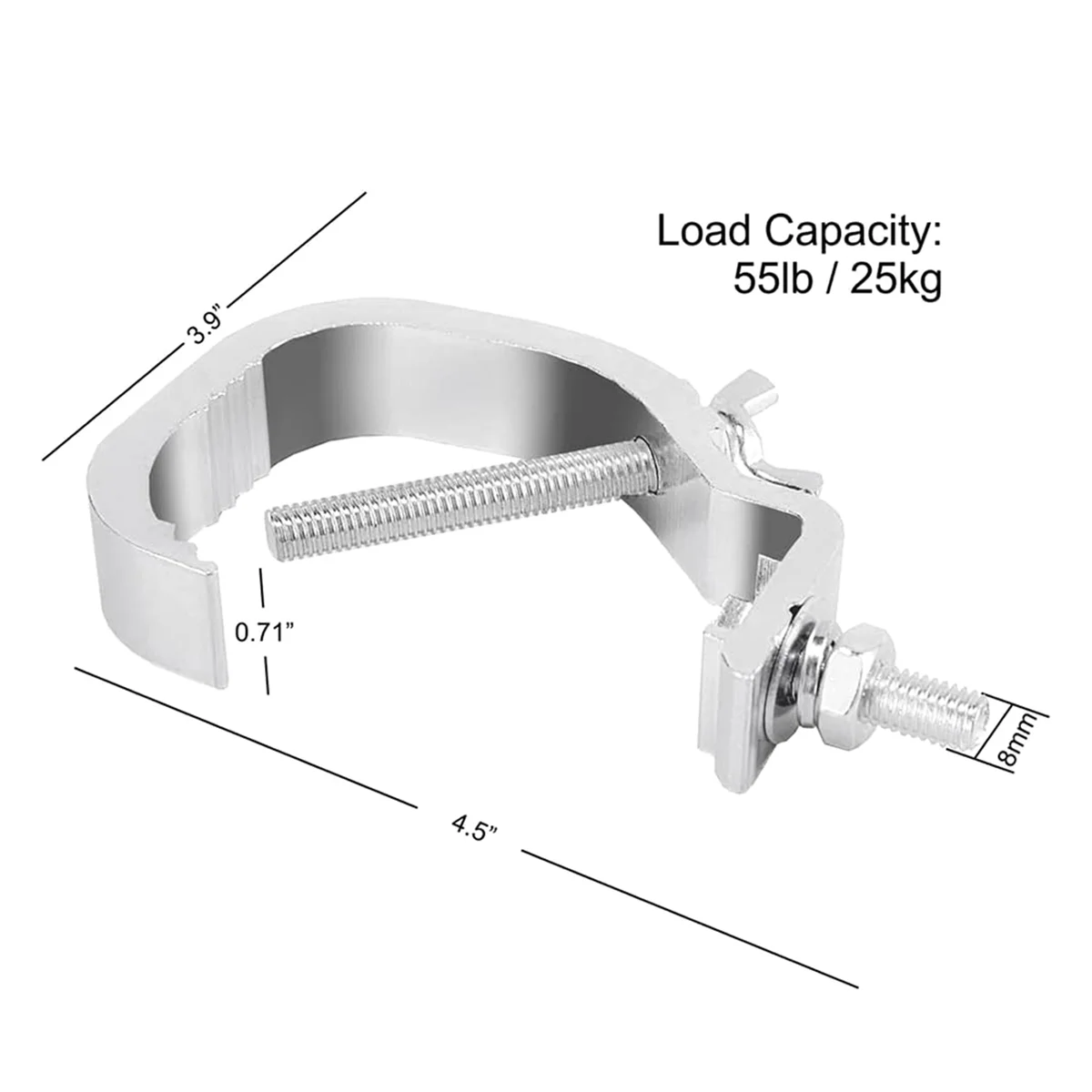 A06R Truss C Clamp 1.18-2 Inch,10 Pack Stage Lights Truss Clamps,Fit for 30-50mm OD Tube, Load 55LB C Clamp for DJ Lighting
A06R Truss C Clamp 1.18-2 Inch,10 Pack Stage Lights Truss Clamps,Fit for 30-50mm OD Tube, Load 55LB C Clamp for DJ Lighting