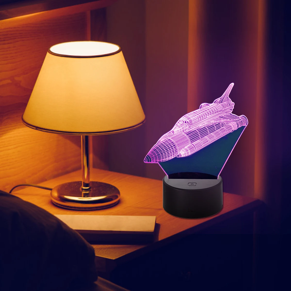 Shape Night Light Bedroom Night Lamp LED Acrylic Night Light Without (Black Base Colorful Light, Touch)
Shape Night Light Bedroom Night Lamp LED Acrylic Night Light Without (Black Base Colorful Light, Touch)