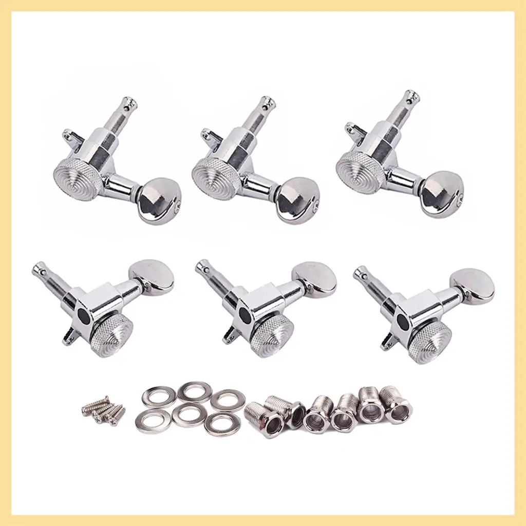 AA90-Chrome Semicircle Guitar Locking Tuners Guitar Machine Heads Tuning Pegs 3R 3L For Electric Acoustic Guitar
AA90-Chrome Semicircle Guitar Locking Tuners Guitar Machine Heads Tuning Pegs 3R 3L For Electric Acoustic Guitar