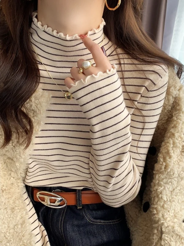 Thiened Fce Knitted Base irt Women's Long Sve f High Collar Sweater Inner Wear Spring Seasonal Faion Commute S...
Thiened Fce Knitted Base irt Women's Long Sve f High Collar Sweater Inner Wear Spring Seasonal Faion Commute S...