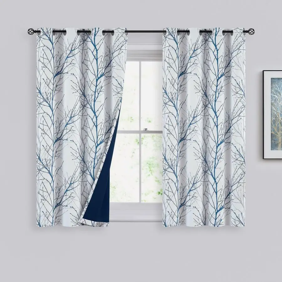 100 Blackout Curtains for Bedroom, Blue White Tree Branch Curtains 54 Inches Long for Living Room, Short Thermal Insulated Windo
100 Blackout Curtains for Bedroom, Blue White Tree Branch Curtains 54 Inches Long for Living Room, Short Thermal Insulated Windo