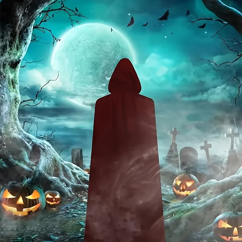 1PC Halloween Party Adult Children Grim Reaper Black Cloak Double Layered Hooded Halloween Vampire Wizard Cosplay Costume Props
1PC Halloween Party Adult Children Grim Reaper Black Cloak Double Layered Hooded Halloween Vampire Wizard Cosplay Costume Props