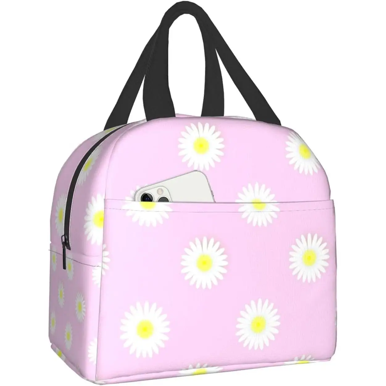 Insulated Lunch Bag for Women, Cooler Tote Reusable Lunch Box Container for Work Office Travel Picnic Daisy Pink Flower
Insulated Lunch Bag for Women, Cooler Tote Reusable Lunch Box Container for Work Office Travel Picnic Daisy Pink Flower