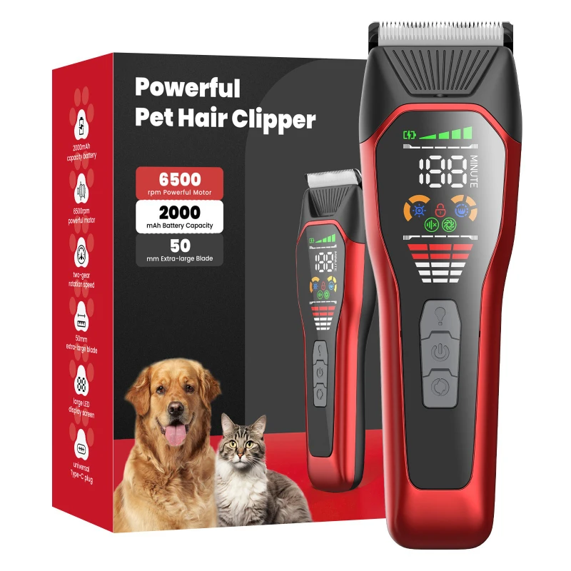 Professional Pet Hair Cutting Machine Puppy Dogs Haircut Machine Pets Kitten Cat Dog Accessories Digital Display Hair Remover
Professional Pet Hair Cutting Machine Puppy Dogs Haircut Machine Pets Kitten Cat Dog Accessories Digital Display Hair Remover