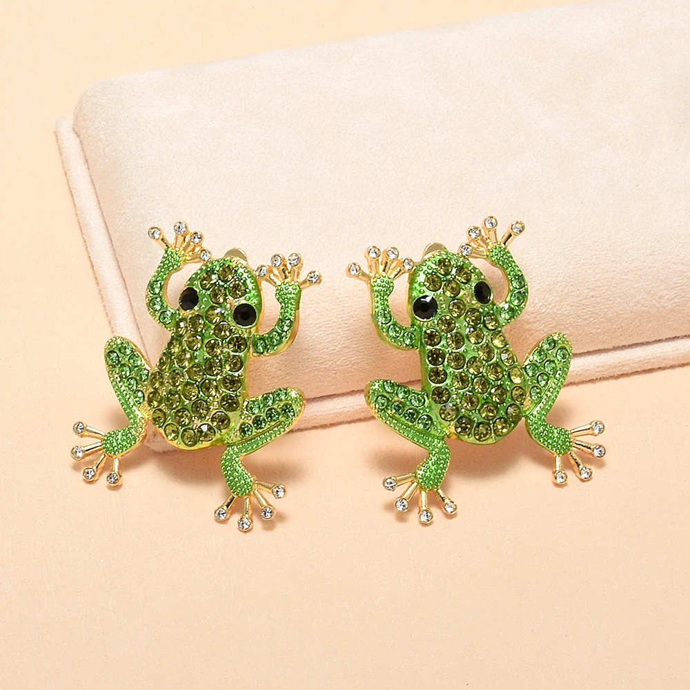 New Design Fashion Enamel Animal Frog Drop Earrings For Women Crystal Rhinestone Jewelry Cute And Fun Accessories
New Design Fashion Enamel Animal Frog Drop Earrings For Women Crystal Rhinestone Jewelry Cute And Fun Accessories