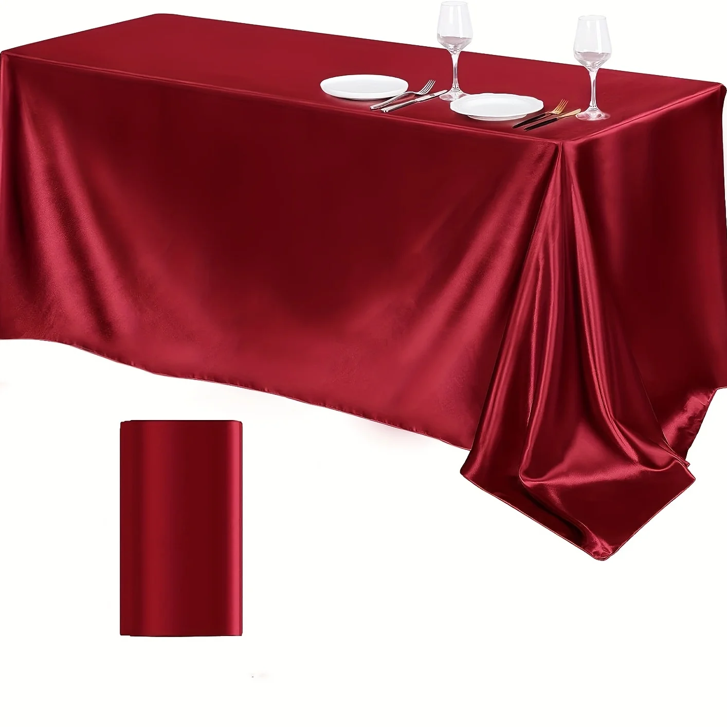 1pc Color Table Cover, RectangularBright Silk Table Cloth, Smooth FabricTable Decoration, Wedding Reception Party Event Decor
1pc Color Table Cover, RectangularBright Silk Table Cloth, Smooth FabricTable Decoration, Wedding Reception Party Event Decor