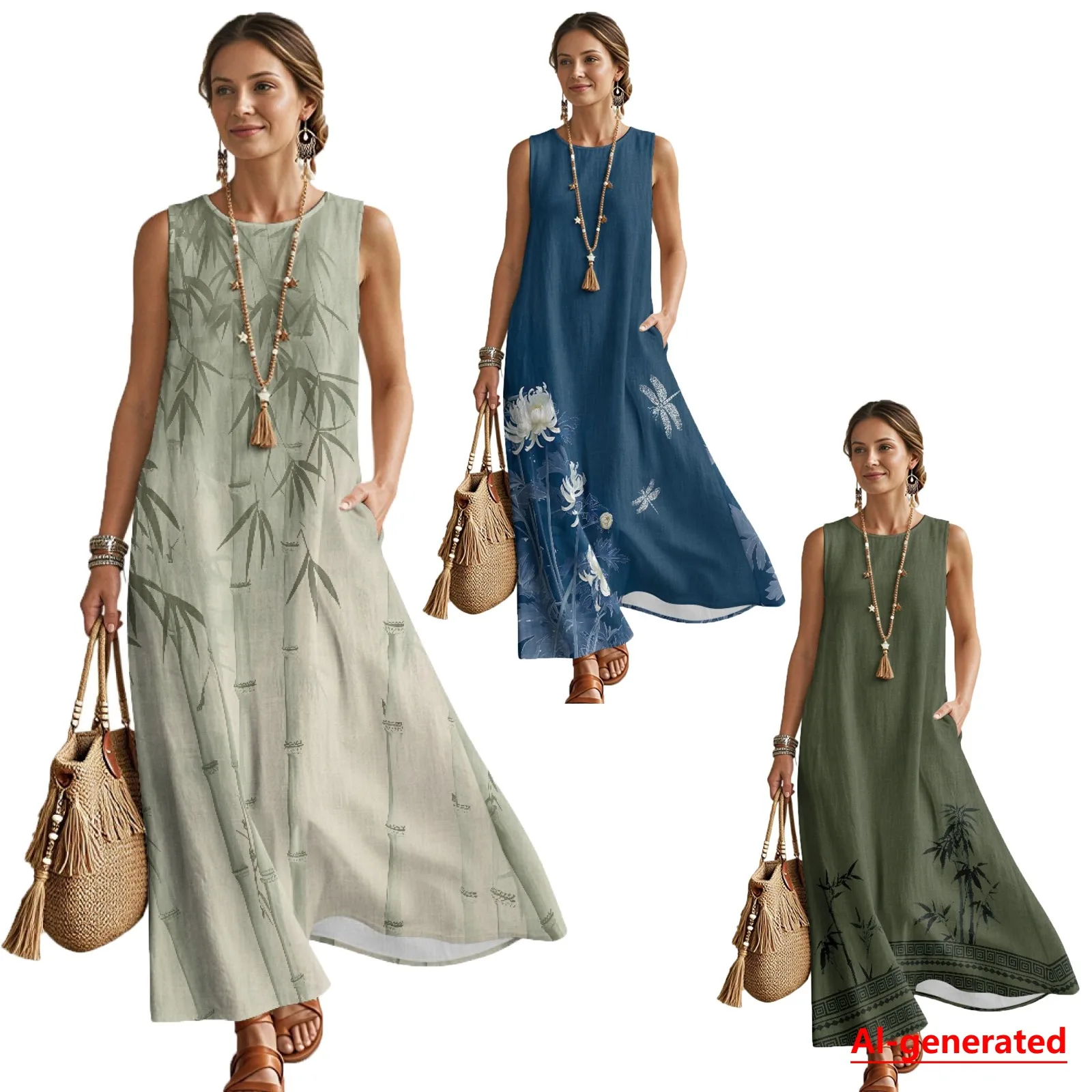 INSTANTARTS Women‘S Imitation Linen Loose Vest Long Skirt Lightweight Breathable Sleeveless Relaxed with Pockets Summer Outfits
INSTANTARTS Women‘S Imitation Linen Loose Vest Long Skirt Lightweight Breathable Sleeveless Relaxed with Pockets Summer Outfits