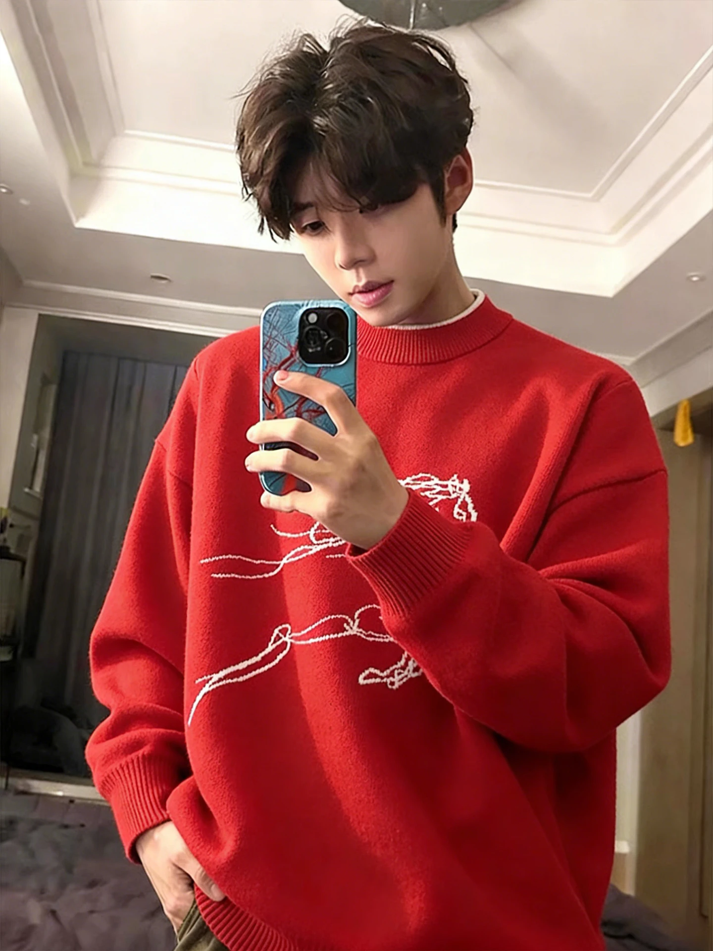 Красный вязаный свитер для мужчин, зимний, утепленный, парный, базовый слой, повседневный, из полиэстера...
Красный вязаный свитер для мужчин, зимний, утепленный, парный, базовый слой, повседневный, из полиэстера...