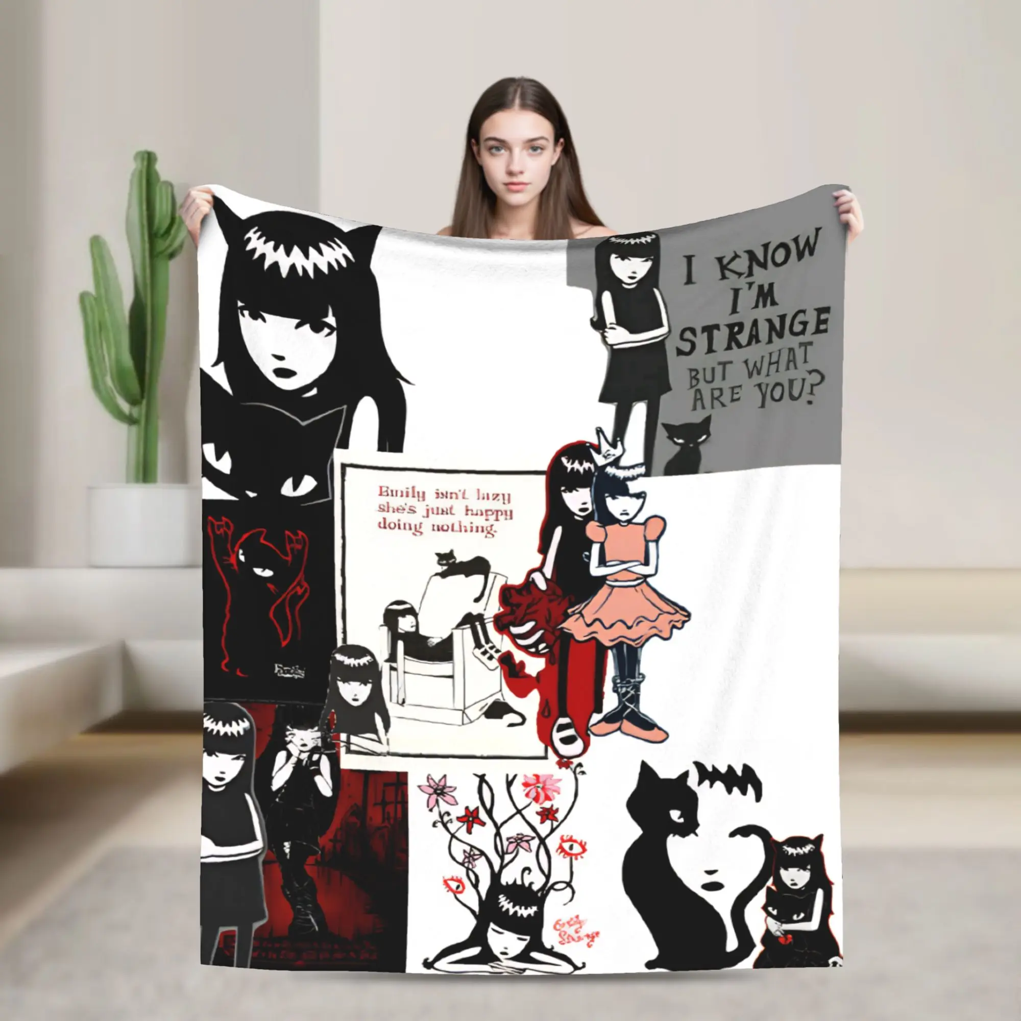 Comics E-Emily the Strange Fuzzy Blanket Vintage Throw Blanket for Home 200x150cm Rug Piece,
Comics E-Emily the Strange Fuzzy Blanket Vintage Throw Blanket for Home 200x150cm Rug Piece,