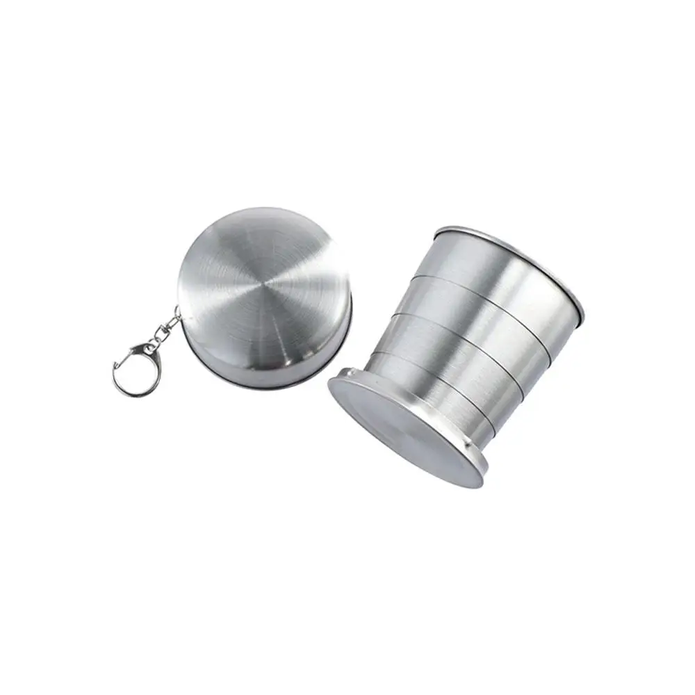 150/250ML Stainless Steel Folding Cup Folded Portable Retractable Cup Keychain Retractable Collapsible Cups Outdoor
150/250ML Stainless Steel Folding Cup Folded Portable Retractable Cup Keychain Retractable Collapsible Cups Outdoor