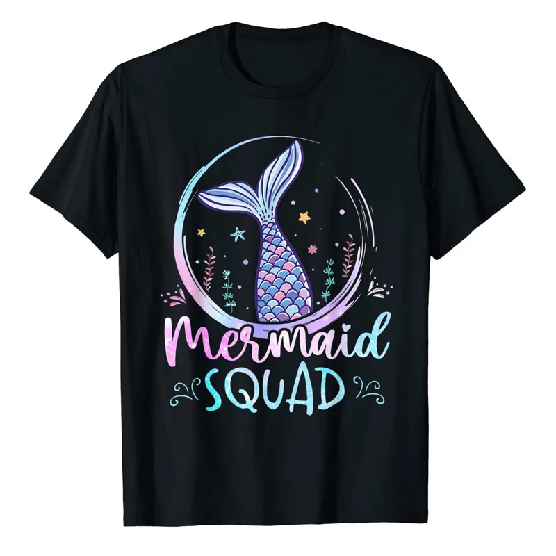 Mermaid-Birthday Squad Party Girls Women Mermaid T-Shirt Funny Graphic Tee Tops Novelty Gift Short Sleeve Summer Fashion Apparel
Mermaid-Birthday Squad Party Girls Women Mermaid T-Shirt Funny Graphic Tee Tops Novelty Gift Short Sleeve Summer Fashion Apparel