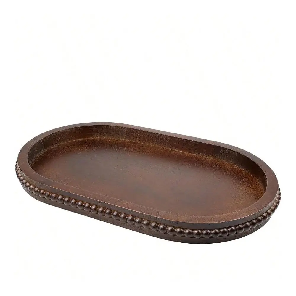 Wood Decorative Tray With Wooden Beads Vintage Serving Platter Tray For Ottoman Coffee Table Entertaining Kitchen Counter Organ
Wood Decorative Tray With Wooden Beads Vintage Serving Platter Tray For Ottoman Coffee Table Entertaining Kitchen Counter Organ