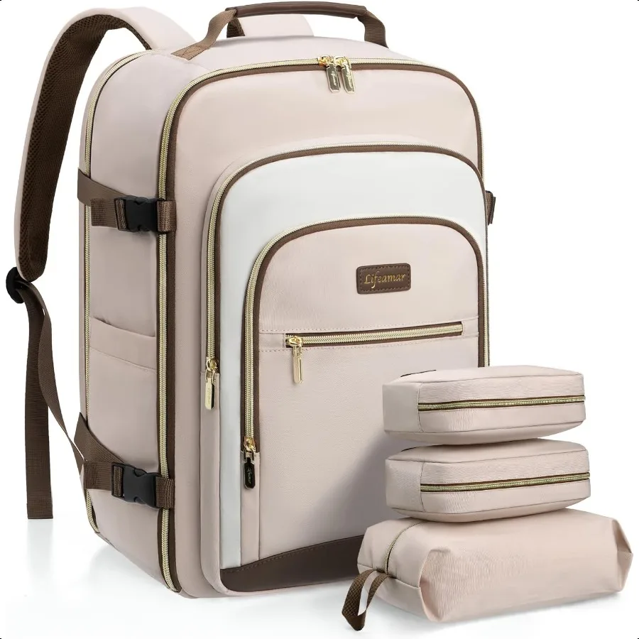 40L Travel Backpack for Women Carry On Bag Flight Appd Waterproof Backpack with 3 Packing Cubes Weekender Personal Item Bag for
40L Travel Backpack for Women Carry On Bag Flight Appd Waterproof Backpack with 3 Packing Cubes Weekender Personal Item Bag for