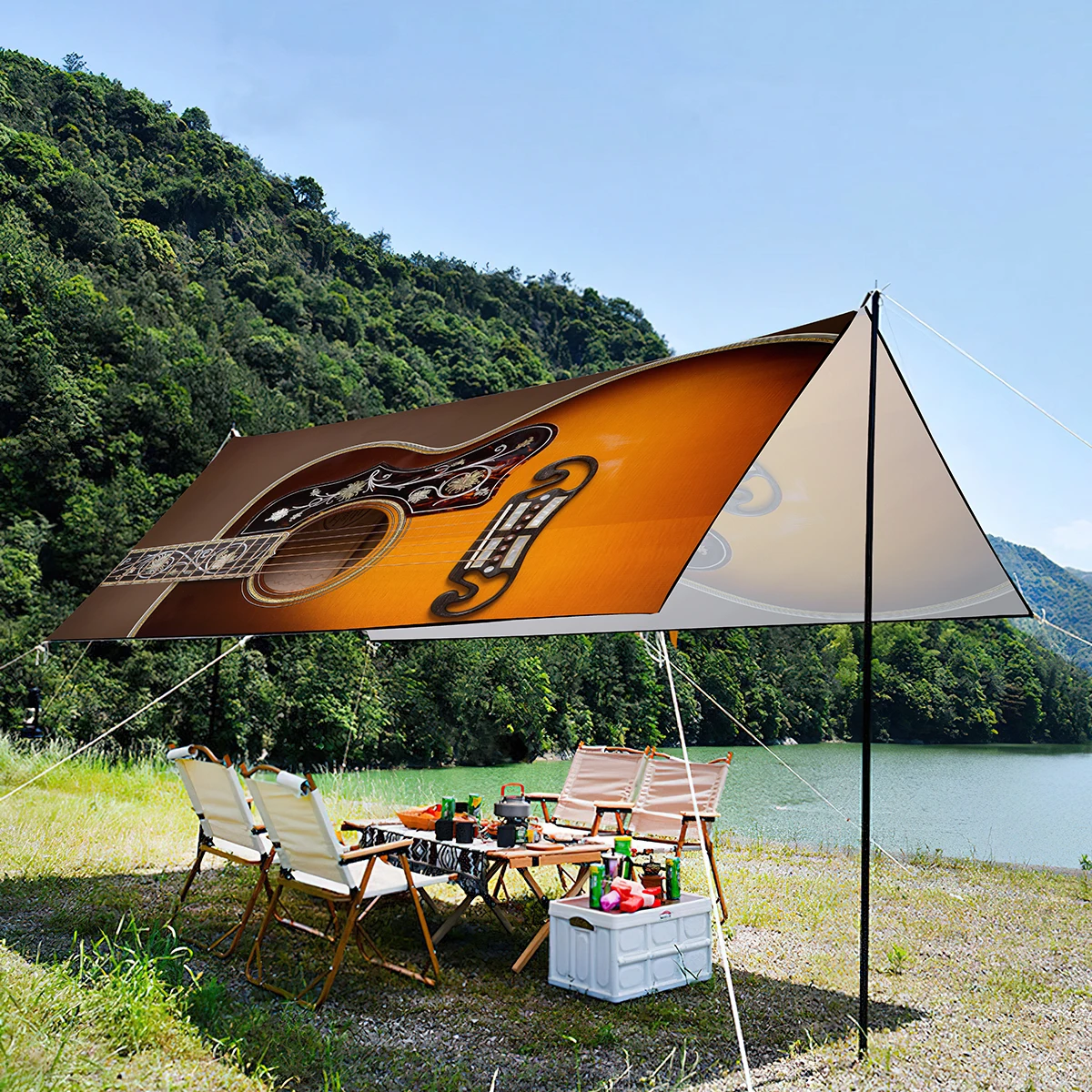 Musical Instrument Guitar Lightweight Sunshade Canopy For Garden,Waterproof and UV-resistant Oxford Tent For Picnic,Travel,Lawn
Musical Instrument Guitar Lightweight Sunshade Canopy For Garden,Waterproof and UV-resistant Oxford Tent For Picnic,Travel,Lawn