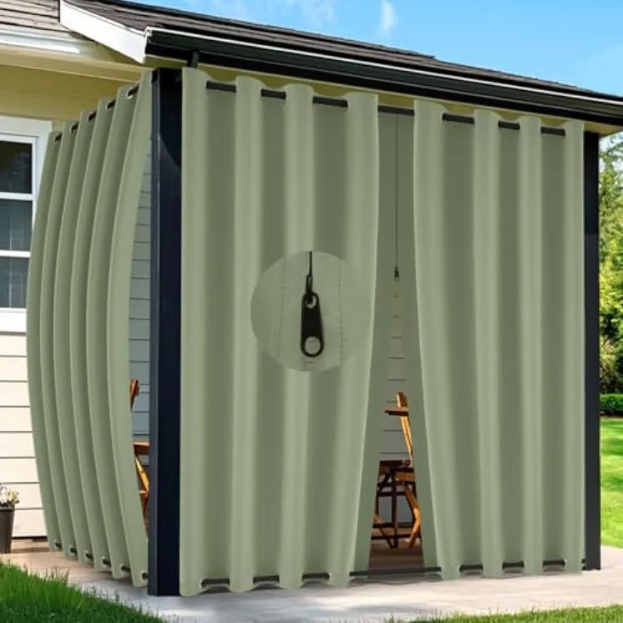 Outdoor Curtains for Patio Waterproof 2 Panels out Curtain 84 inch Long with Zipper Top and Bottom Grommet Sun Blocking Outdoor
Outdoor Curtains for Patio Waterproof 2 Panels out Curtain 84 inch Long with Zipper Top and Bottom Grommet Sun Blocking Outdoor