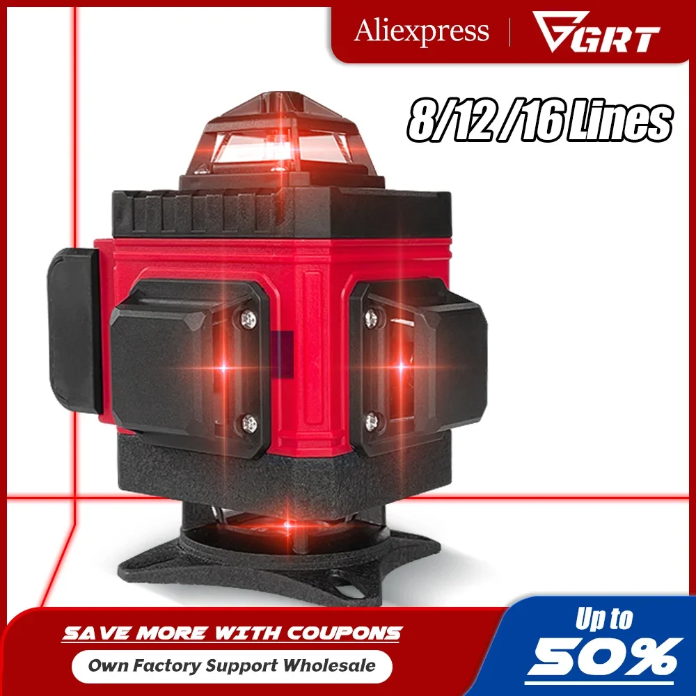 Laser Level Red Line Self Leveling 360 Horizontal And Vertical Super Powerful 8/12/16 Lines Laser Level with Rotaty Base
Laser Level Red Line Self Leveling 360 Horizontal And Vertical Super Powerful 8/12/16 Lines Laser Level with Rotaty Base