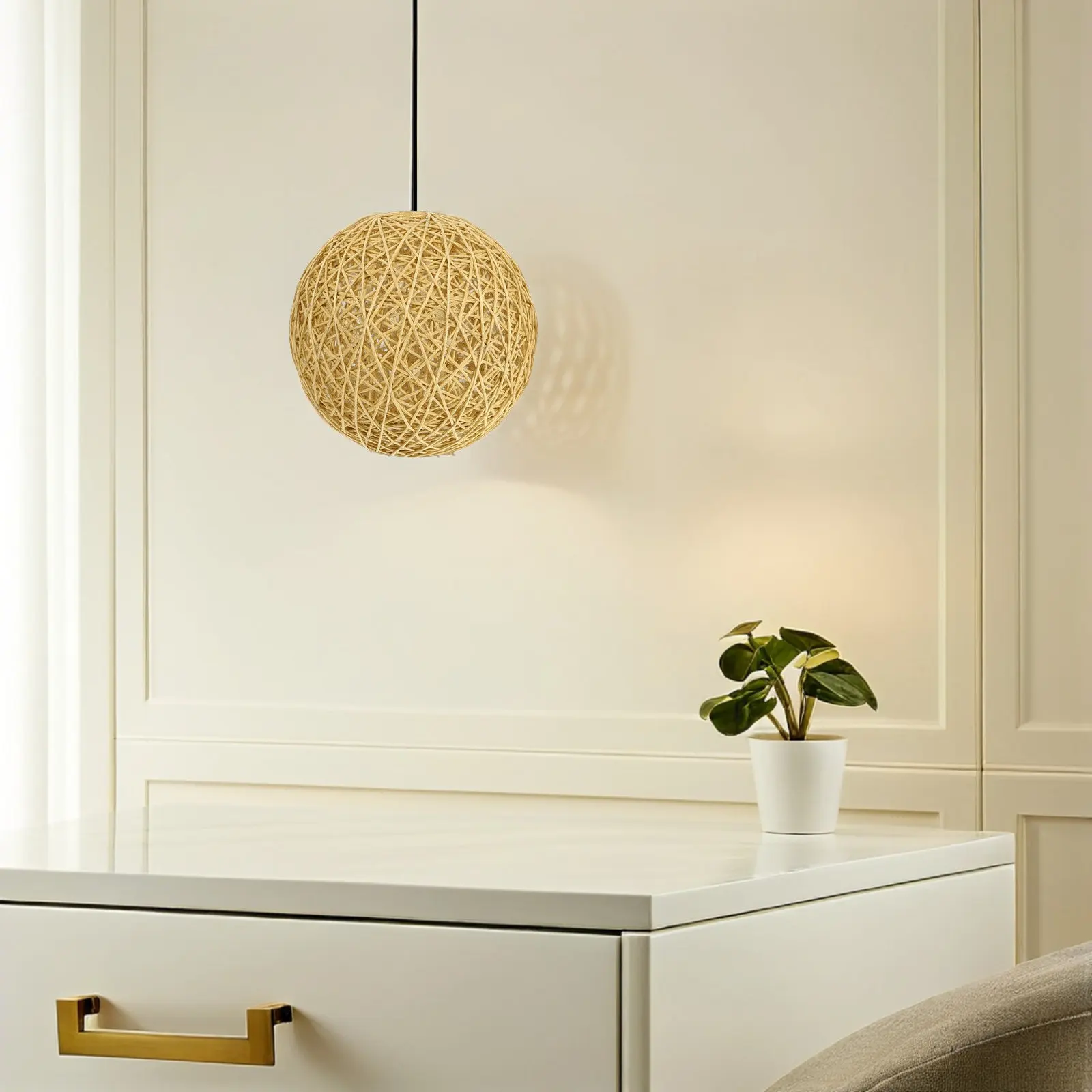 Natural Woven Lamp Shade Rustic Style Lampshade for Hanging Lights Pendant Ceiling Fixtures Warm Soft Light Lamp Shades for Home
Natural Woven Lamp Shade Rustic Style Lampshade for Hanging Lights Pendant Ceiling Fixtures Warm Soft Light Lamp Shades for Home