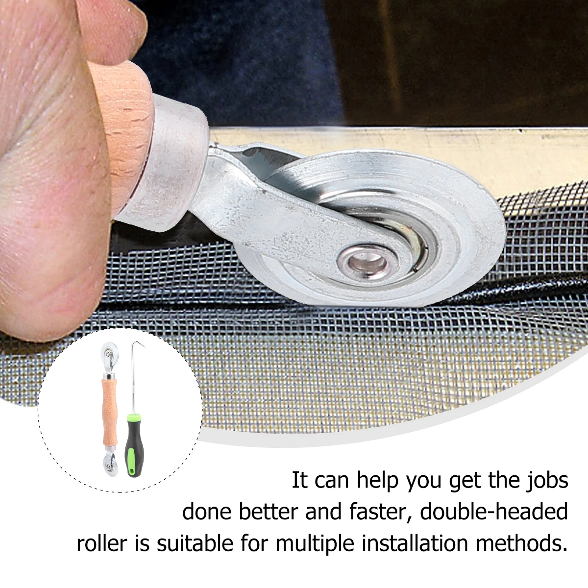 2 Pcs Screen Spline Roller Tool Wooden Handle Stainless Steel Window Door Mesh Tools Glass Clamp Home Hand Accessories
2 Pcs Screen Spline Roller Tool Wooden Handle Stainless Steel Window Door Mesh Tools Glass Clamp Home Hand Accessories