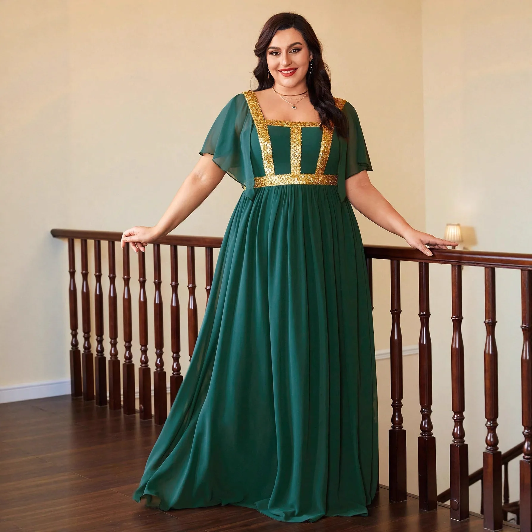 Вечернее платье, длинное шифоновое облегающее платье для свадьбы, дня рождения, трансграничное платье, женское модное круглое шелковое платье со средней талией
Вечернее платье, длинное шифоновое облегающее платье для свадьбы, дня рождения, трансграничное платье, женское модное круглое шелковое платье со средней талией