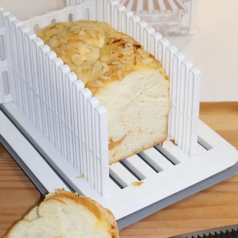 Bread Slicer Homemade Bread Slicing Guide Adjustable Multifunctional Manual Foldable Cutting Tray for Kitchen Home Shop Toast
Bread Slicer Homemade Bread Slicing Guide Adjustable Multifunctional Manual Foldable Cutting Tray for Kitchen Home Shop Toast