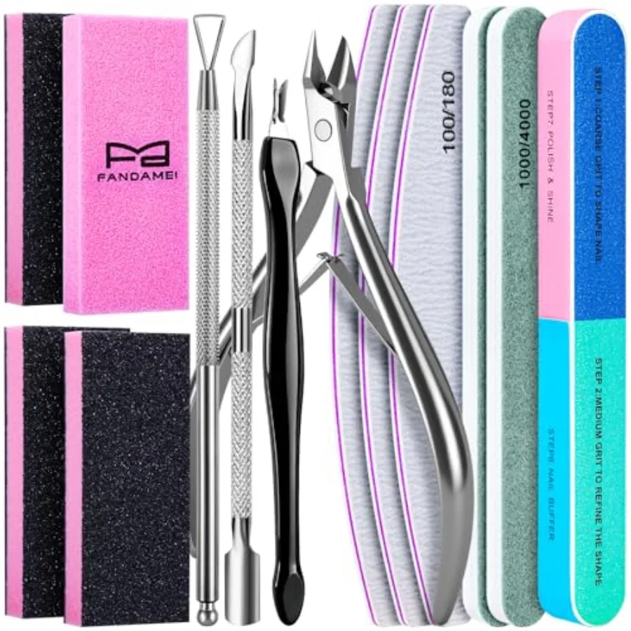 Nail Files and Buffers, Nail Kit, Nail Care Kit, 14PCS Nail Buffer and Shine Kit, Cuticle Kit with Cuticle Trimmer and Cuticle
Nail Files and Buffers, Nail Kit, Nail Care Kit, 14PCS Nail Buffer and Shine Kit, Cuticle Kit with Cuticle Trimmer and Cuticle