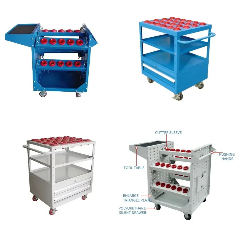 Durable Workshop CNC Tool Holder Storage Trolley Cart Cabinet With CNC Tool Holder BT30/40/50/60 HSK40/63/80/100
Durable Workshop CNC Tool Holder Storage Trolley Cart Cabinet With CNC Tool Holder BT30/40/50/60 HSK40/63/80/100