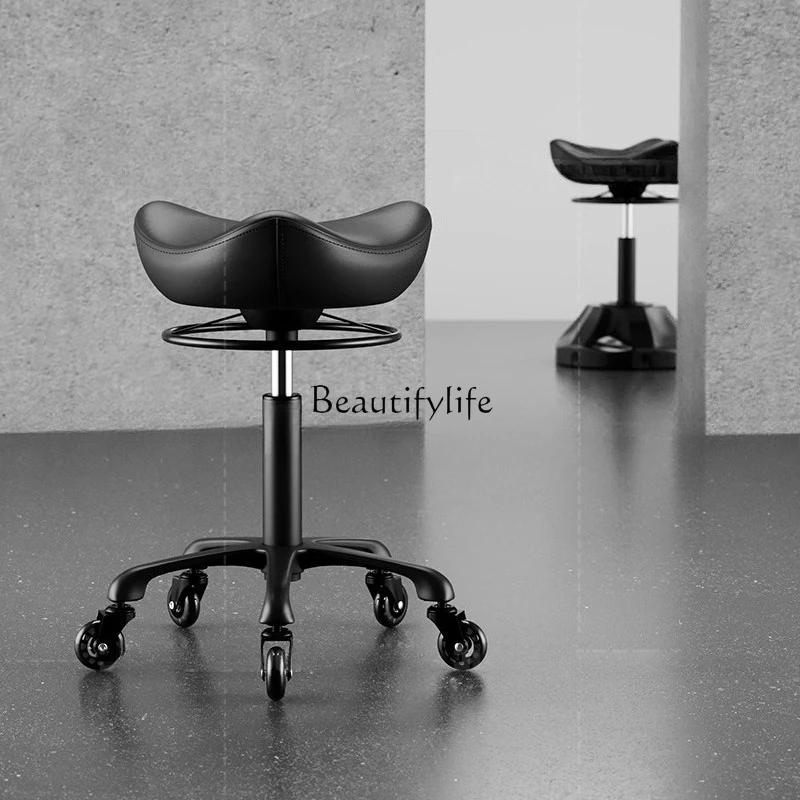 Saddle Chair Rotating Adjustable Barber Shop Hairdressing Work Stool with Wheels
Saddle Chair Rotating Adjustable Barber Shop Hairdressing Work Stool with Wheels