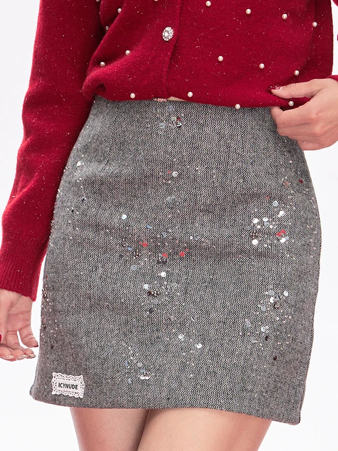 Ele ey iny Woolen Skirt High Waist Slim Fit Women's Faion ort Skirt IcyNude Casual Sle A-Line Silhouette
Ele ey iny Woolen Skirt High Waist Slim Fit Women's Faion ort Skirt IcyNude Casual Sle A-Line Silhouette