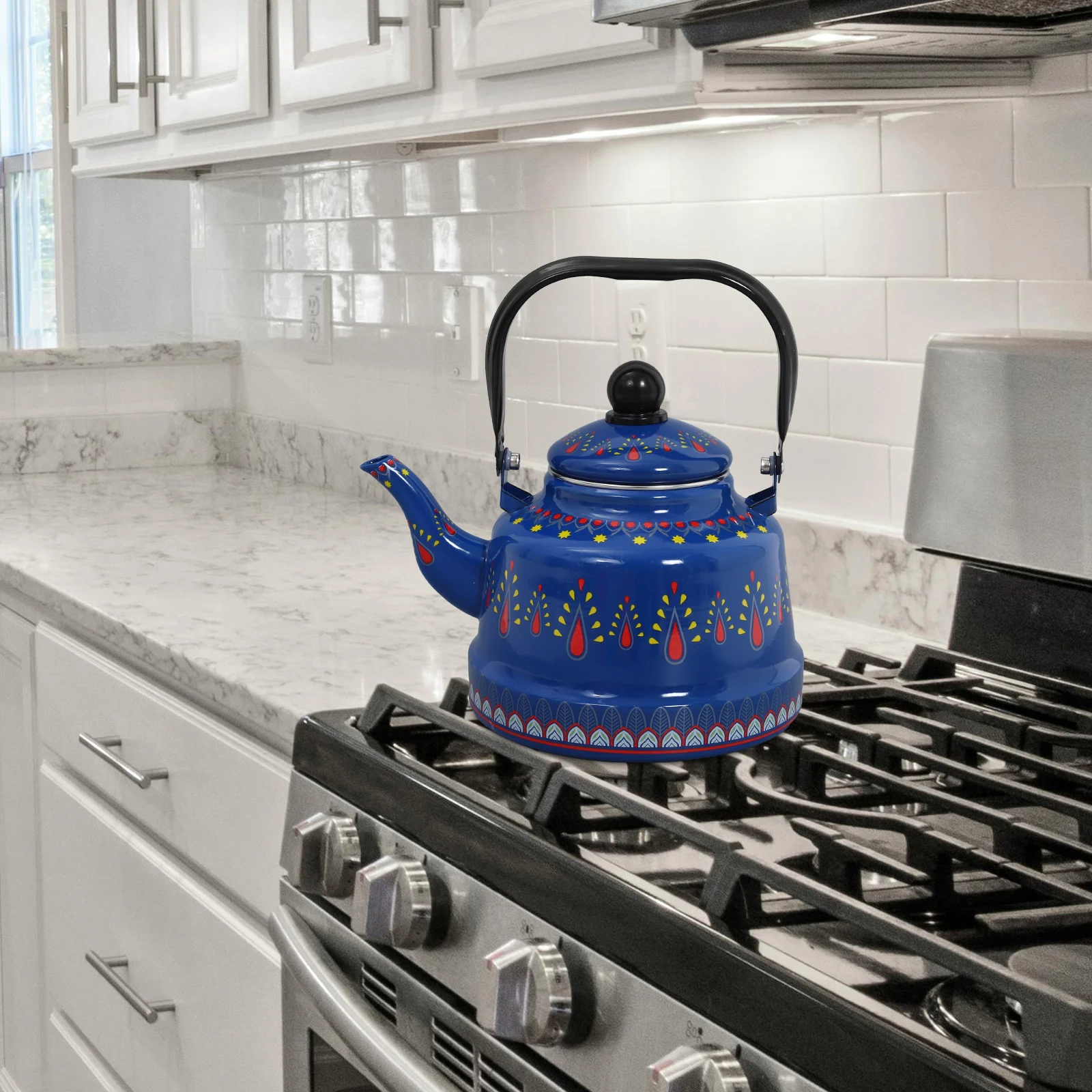 Vintage Enamel Stovetop Kettle Large Capacity Quick Heating Retro Tea Kettle Easy Clean for Brewing Coffee and Tea
Vintage Enamel Stovetop Kettle Large Capacity Quick Heating Retro Tea Kettle Easy Clean for Brewing Coffee and Tea