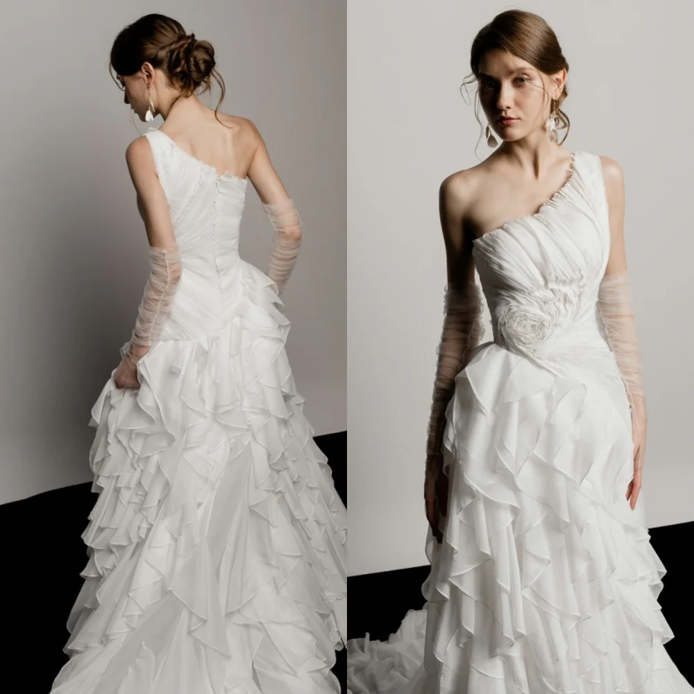 Customized Simple White Chiffon Evening Dresses Exquisite One Shoulder Sleeveless Homecoming Dresses Soft Vestido De Festa
Customized Simple White Chiffon Evening Dresses Exquisite One Shoulder Sleeveless Homecoming Dresses Soft Vestido De Festa