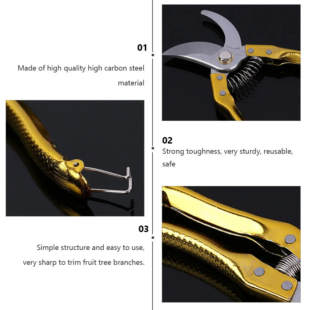 1Pcs Fruit Branch Pruning Shear Durable Garden Scissor Labor-Saving High Carbon Steel Fruit Tree Tool Pruning Shear 
1Pcs Fruit Branch Pruning Shear Durable Garden Scissor Labor-Saving High Carbon Steel Fruit Tree Tool Pruning Shear