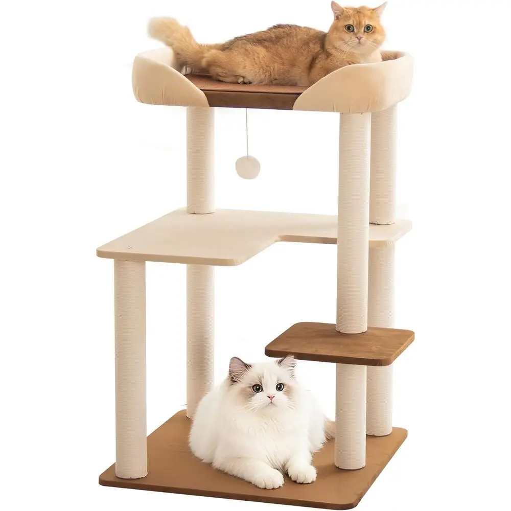 Кошачья лежанка-когтеточка для крупных кошек, 37,5 дюймов в высоту, с широкими полками, низкими ступеньками, хлопковыми когтеточками и сверхпрочным основанием.
Кошачья лежанка-когтеточка для крупных кошек, 37,5 дюймов в высоту, с широкими полками, низкими ступеньками, хлопковыми когтеточками и сверхпрочным основанием.
