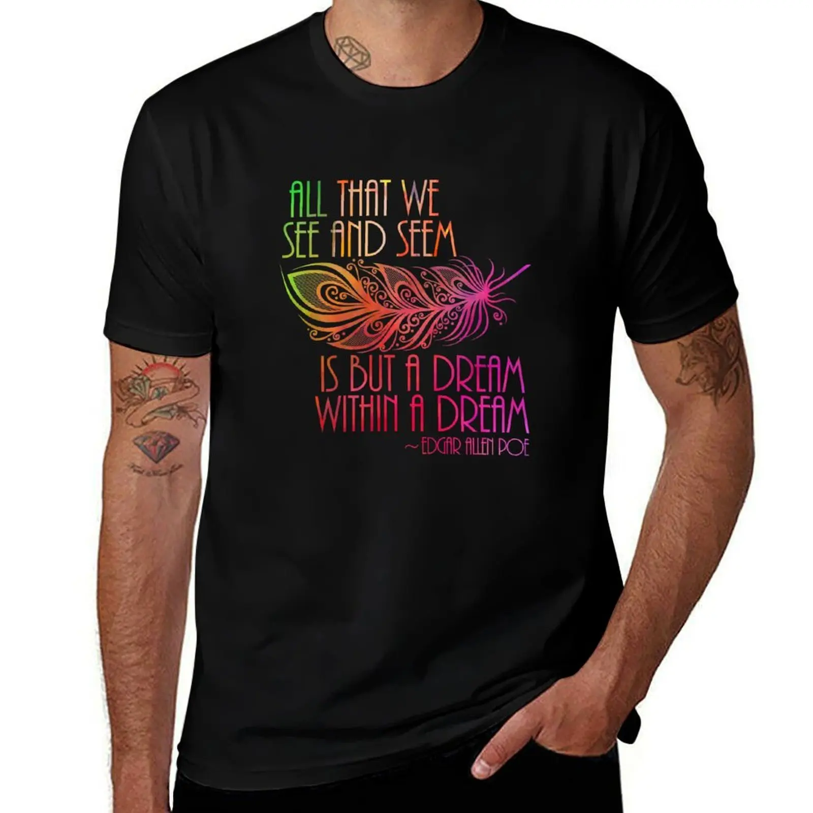 All That We See & Seem Is But a Dream Within a Dream - Edgar Allen Poe T-Shirt Classic Crew Neck Cotton T-Shirt
All That We See & Seem Is But a Dream Within a Dream - Edgar Allen Poe T-Shirt Classic Crew Neck Cotton T-Shirt