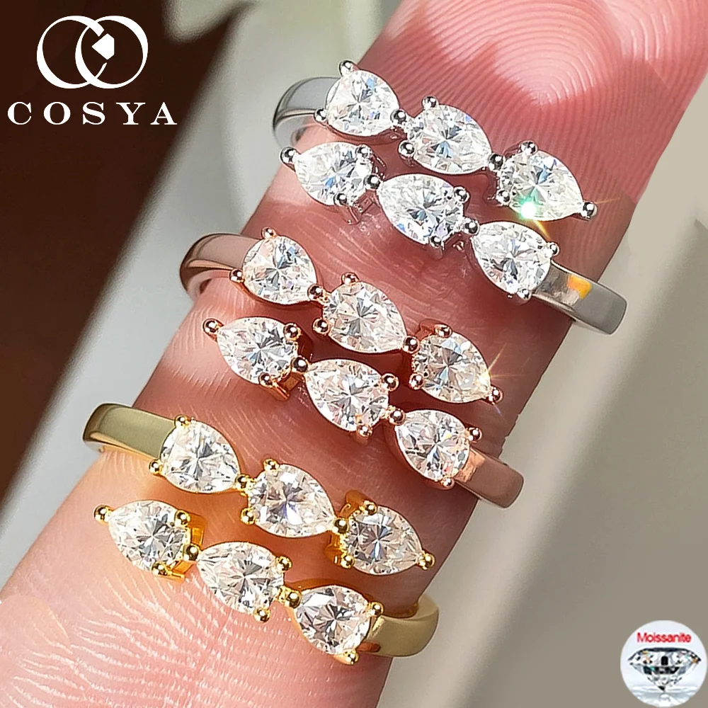 COSYA Full Moissanite Ring For Women S925 Silver Plated 18K Gold Tail Ring Lab Diamond Wedding Band Daily Fine Jewelry Gift
COSYA Full Moissanite Ring For Women S925 Silver Plated 18K Gold Tail Ring Lab Diamond Wedding Band Daily Fine Jewelry Gift