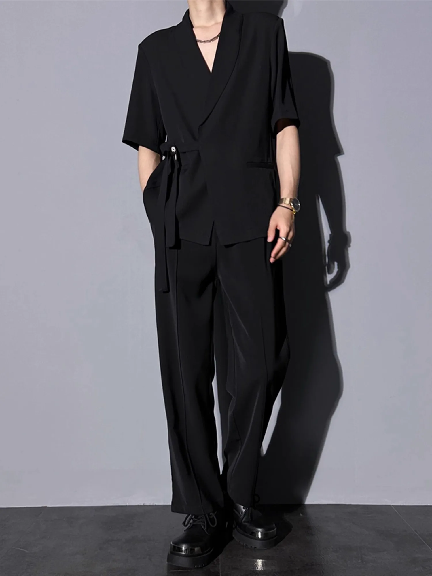 Summer Ice Silk Drapey Slim Fit irt Youth Trendy Single Button Pure Color Stand Tailor Sle Casual Loose Lightweight irt
Summer Ice Silk Drapey Slim Fit irt Youth Trendy Single Button Pure Color Stand Tailor Sle Casual Loose Lightweight irt