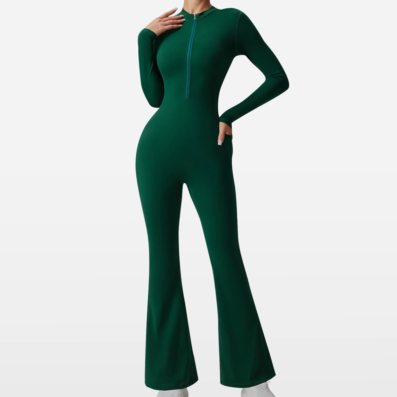 Women Tight Slimming One Piece Gym Jumpsuit Wide Leg Outfit Yoga Sports Bodycon Long Sleeve Zipper Fitness Overalls Sportswear
Women Tight Slimming One Piece Gym Jumpsuit Wide Leg Outfit Yoga Sports Bodycon Long Sleeve Zipper Fitness Overalls Sportswear