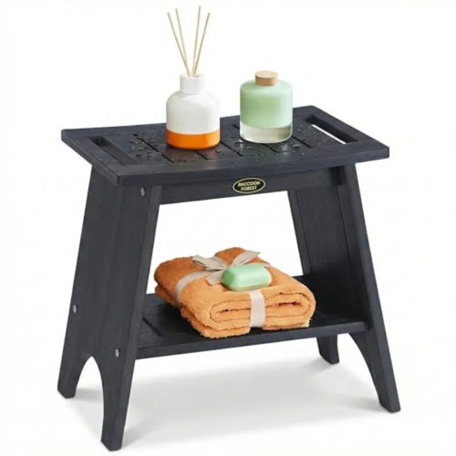 HDPS Shower Benches for Inside Shower 17" Height Waterproof Bath Stool with 2-Tier Storage Shelf Heavy Duty Spa Seat for Shavin
HDPS Shower Benches for Inside Shower 17" Height Waterproof Bath Stool with 2-Tier Storage Shelf Heavy Duty Spa Seat for Shavin