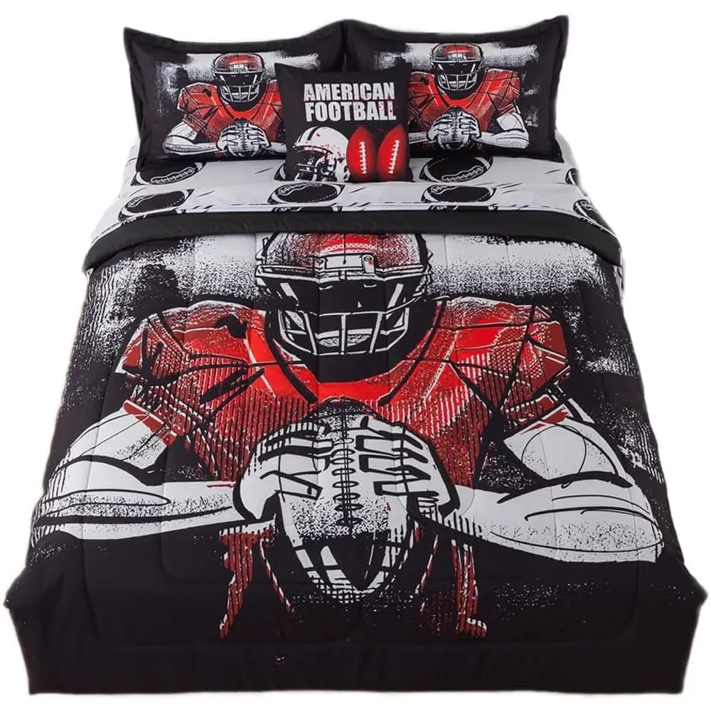 All-Season Football Player Comforter Set for Kids & Teens with Sheets & Pillowcases
All-Season Football Player Comforter Set for Kids & Teens with Sheets & Pillowcases