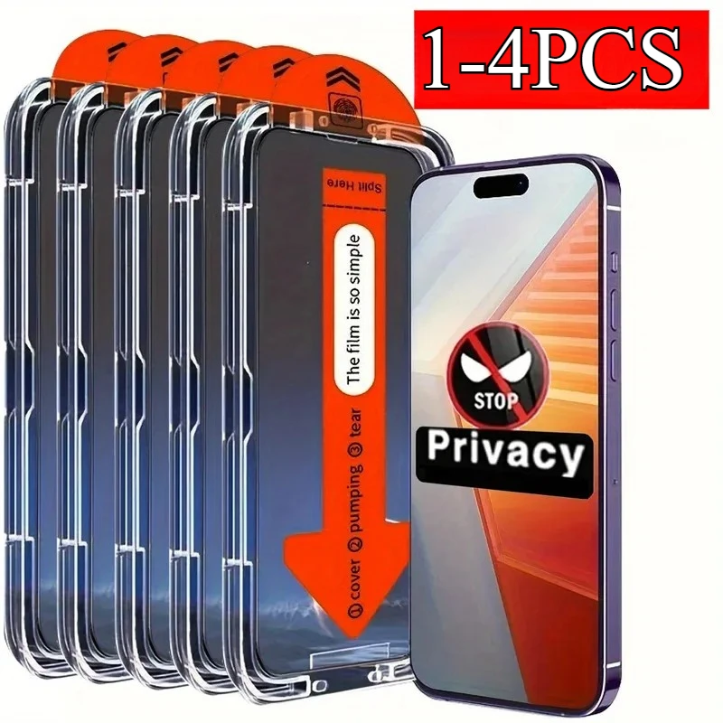 1-4Pcs Anti-Spy Tempered Glass For IPhone 17 16 13 12 11 14 15 Plus Privacy Screen Protector for IPhone 16 17 Pro Max 16e Film
1-4Pcs Anti-Spy Tempered Glass For IPhone 17 16 13 12 11 14 15 Plus Privacy Screen Protector for IPhone 16 17 Pro Max 16e Film