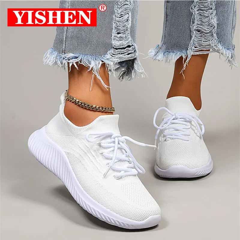 Кроссовки-носки YISHEN женские на плоской подошве, повседневная обувь на шнуровке для девочек, без шнуровки, удобные спортивные сникерсы
Кроссовки-носки YISHEN женские на плоской подошве, повседневная обувь на шнуровке для девочек, без шнуровки, удобные спортивные сникерсы
