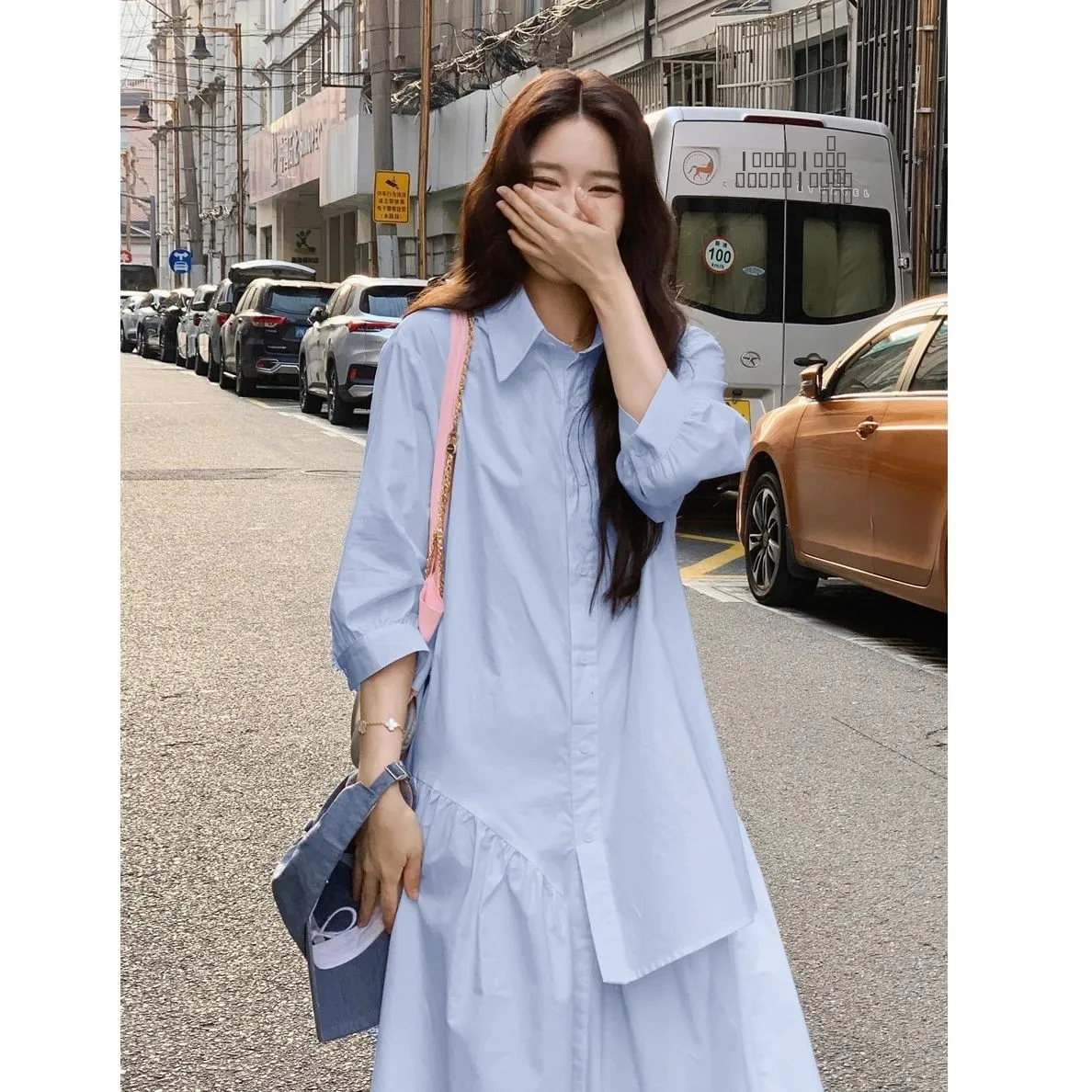 Синяя повседневная свободная женская юбка А-силуэта с высокой талией, простой дизайн, весна-лето 2025, новинка
Синяя повседневная свободная женская юбка А-силуэта с высокой талией, простой дизайн, весна-лето 2025, новинка