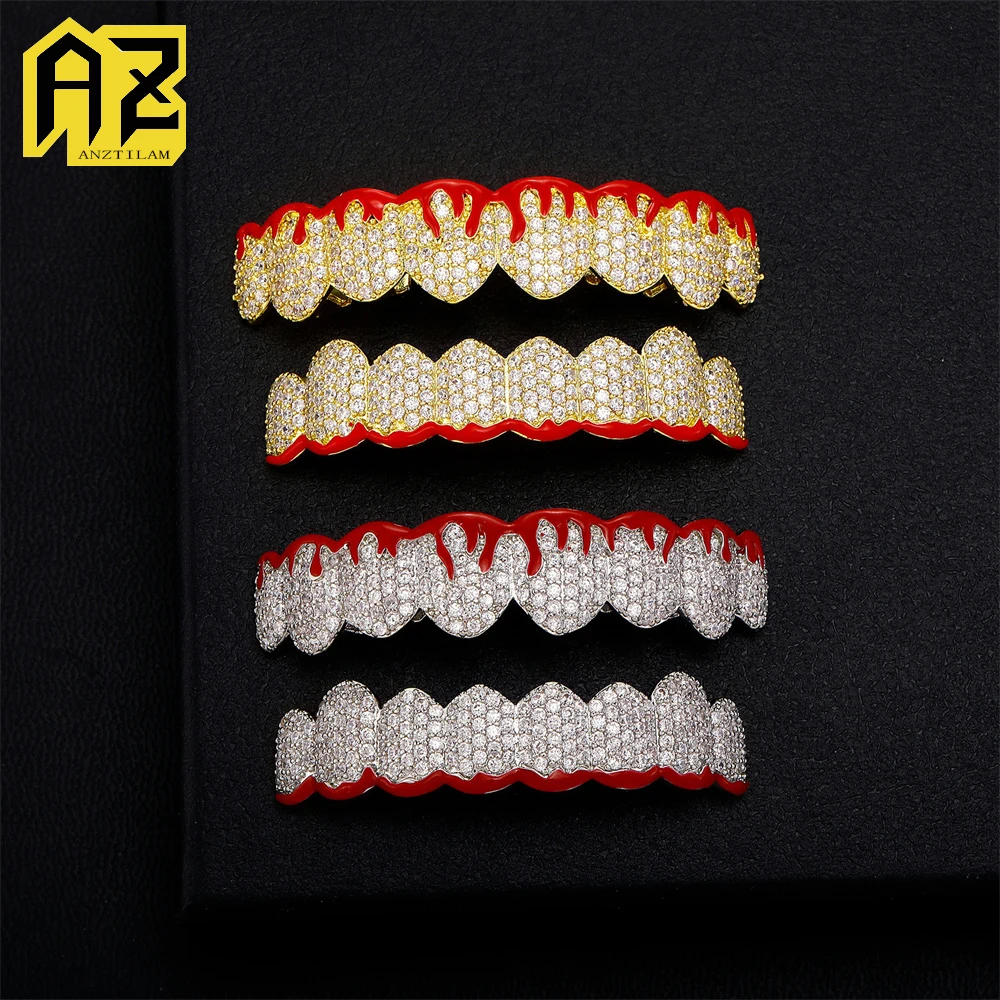 Anztilam Hot Red Oil Grillz Iced Out Grills Зубной гриль Мужчины Женщины Хип-хоп Кепки Латунь Циркон Модные украшения Бесплатная доставка
Anztilam Hot Red Oil Grillz Iced Out Grills Зубной гриль Мужчины Женщины Хип-хоп Кепки Латунь Циркон Модные украшения Бесплатная доставка