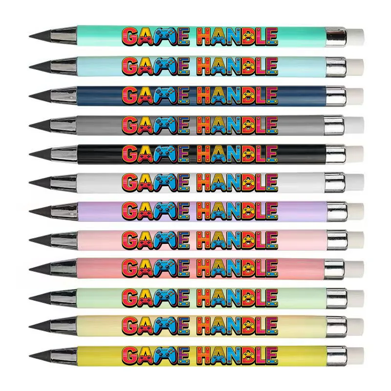 12 шт., геймпад с текстовым узором, вечный карандаш, цвет миндального печенья, который нелегко сломать, карандаш для студентов, эскиз, карандаш
12 шт., геймпад с текстовым узором, вечный карандаш, цвет миндального печенья, который нелегко сломать, карандаш для студентов, эскиз, карандаш