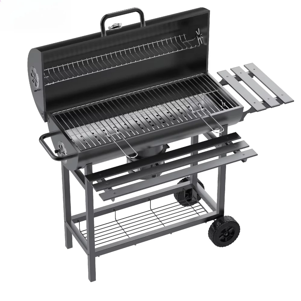 New Arrival Barrel Roast Chicken Charcoal Grill Black Oil Drum Trolley Barbeque Grill Outdoor Barbecue Grill
New Arrival Barrel Roast Chicken Charcoal Grill Black Oil Drum Trolley Barbeque Grill Outdoor Barbecue Grill