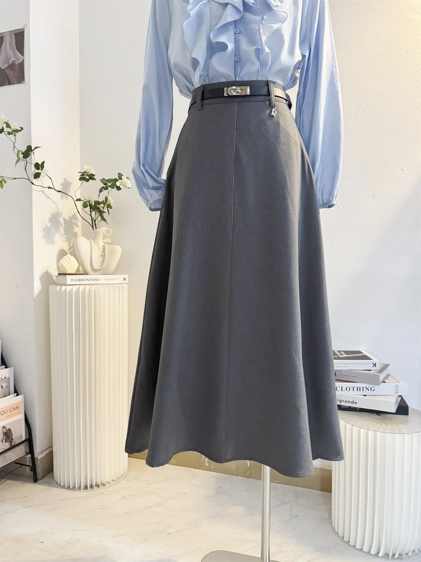 ay Suit Skirt High Waist A-Line Commuter Women's Mid-Length Umbrella Skirt Korean Sle Daily Wear Zipper Closure
ay Suit Skirt High Waist A-Line Commuter Women's Mid-Length Umbrella Skirt Korean Sle Daily Wear Zipper Closure